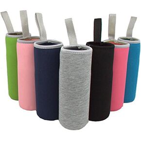 7 Pack Neoprene Water Bottle Sleeve 12oz - 19.4 oz Insulated Collapsible Drink Bottle Covers Carrier, Multi-color