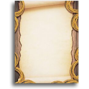 Antique Scroll Stationery Paper - 80 Sheets