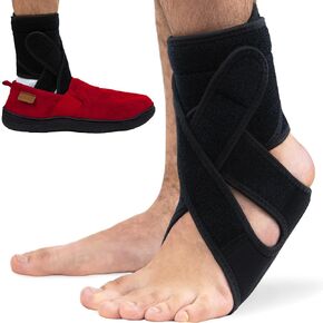 Left Foot AFO Foot Drop Brace For Walking With Shoes, Socks, Or Barefoot Provides Foot Drop Support For Men Or Women And Also Provides Plantar Fasciitis Relief (Left)