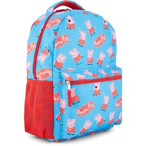Peppa Pig Allover Print Backpack - Adventure with Peppa and George in Every Step, A Playful and Colorful Kids School Bag