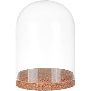 BENECREAT 2Pcs Glass Display Dome Cloche, 4.2x3.2 Inch Bell Glass Jars with Cork Base, Glass Dome Display Case for Flower Specimens Home Decor DIY, Inner Diameter: 3 Inch