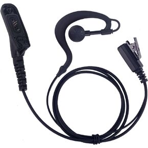 Earpiece for Motorola XPR7550 XPR7580 XPR6350 XPR6550 XPR7350 APX4000 APX6000 APX7000 APX8000 Walkie Talkie 2 Way Radio with G Shape Ear-Hook Headset and Ptt Mic