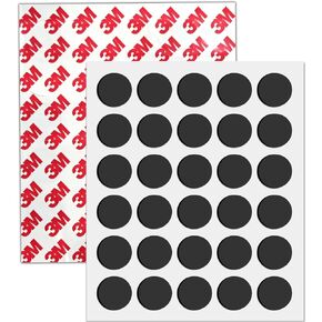 Round Magnets with Adhesive Backing, 30 Pieces 3M Strong Adhesive Magnet Dots (Diameter 0.8’’ x 0.08") Powerful Anisotropy Circle Magnets for DIY, Art Projects, whiteboards & Fridge