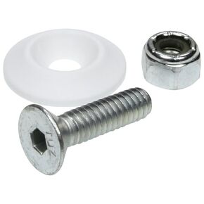 Allstar Performance Countersunk Bolt Kit White 50pk