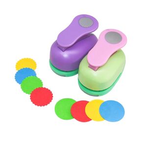 Cady Craft Punch 1.5 INCH Heart+Star Paper Punches eva Scrapbooking Punch 2pcs/Set