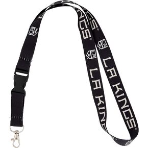 Desert Cactus Los Angeles Kings NHL National Hockey League Car Keys ID Badge Holder Lanyard Keychain Detachable Breakaway Snap Buckle (Lanyard 1 - Black)
