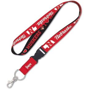 Wincraft NCAA University Nebraska Cornhuskers 1-inch Detachable Buckle Lanyard