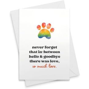 Card, Sympathy Pet Bereavement, Loss Bereavement Thinking of you, Dog Loss, Cat Sympathy, Paw Print, Sorry for your loss, Card [00933] in Saudi Arabia