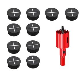 TuTuYa 8PCS Desk Grommet, Desk Grommet 38mm(1-1/2 Inch) Desk Cable Grommet Desk Cable Hole Covers with Hole Saw, Ideal Solution for Office and Home Table Cable (White,1-1/2 Inch)