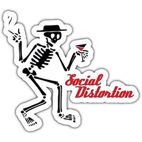 Social Distortion Logo Sticker Graphic - Die Cut Sticker, High Resolution Top Grade Vinyl