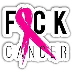 YOU ARE MY SUNSHINE 3 Pcs/Pack - FCK Cancer Breast Cancer Awareness Survivor Pink Ribbon Sticker - Laptop Water Bottle Tumbler Car Truck Bumper Helmet Phone Gift Window Sticker 3"x4" A2-24072108