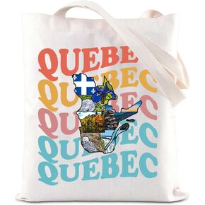 ENSIANTH Quebec Tourist Souvenir Montreal Quebec Canada Travel Tote Bag Quebec Moving Away Shoulder Bag Canadian Gift