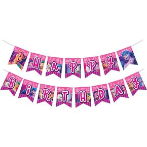 Treasures Gifted My Little Pony Birthday Banner - My Little Pony Happy Birthday Banner - My Little Pony Birthday Party Supplies - My Little Pony Party Decorations for Walls & Entryways