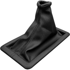 Car Dustproof Gear Shift Knob Cover Fit for Ford Mustang 2005 2006 2007 2008 2009, Manual Transmission Shifter Boot Cover Replace 8R3Z-7277-AA, Durable Black Leather