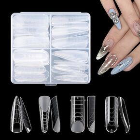 NMKL38 Nail Extension Form Tips Acrylic Nails Mold Artificial Dual Forms System UV Gel DIY Polish Manicure Tool 96PCS(4 Types)