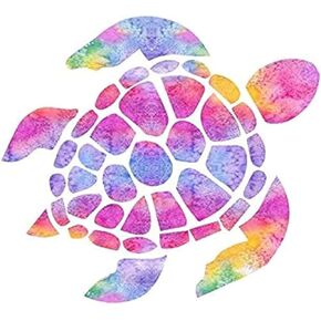 Sea Turtle Watercolor Rainbow Sticker Decal Window Bumper Sticker Vinyl 5" | USSZ