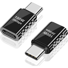 Duttek USB C Coupler 40G، محول USB C أنثى إلى أنثى PD 140W، محول USB C إلى USB C مع شاشة فيديو 8K@60 هرتز متوافقة مع Thunderbolt 4/3، MacBook Pro/Air، iPad، الكمبيوتر المحمول، الهواتف (عبوتان)