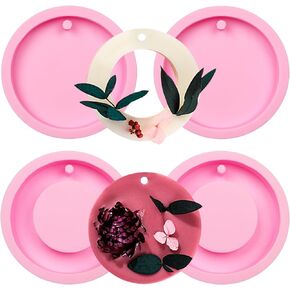 Round Hollow Circle Aromatherapy Wax Candle Plaster Handmade Soap Epoxy Resin Silicone Molds