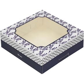 20 Pack Bakery Boxes with Window Small 6x6x2 inch for Cookie, Candy, Pastry, Brownie, Chiffon Cake, Tart, Pie, Waffle (Kraft Brown) in Saudi Arabia