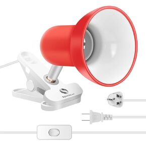 Sun-Rising Desk lamp,360° Rotation Clip on Lamp Portable Book Reading Light,Clamp on Desk/Table/Bunk Bed/Cupboard Home Lighting, (Seven Colors for Your Choice) White 2"