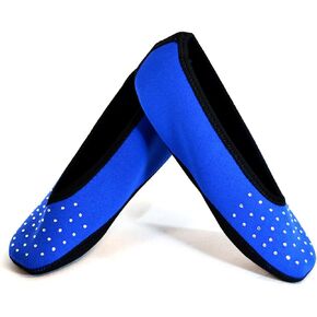 Sparkle Ballet Flats Women's Shoes Best Foldable & Flexible Flats Slipper Socks Travel Slippers & Exercise Shoes Dance Shoes Yoga Socks House Shoes Indoor Slippers Royal Blue X-Large