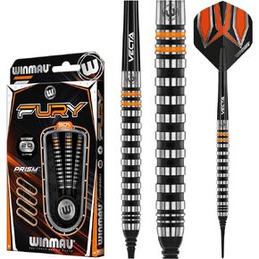Winmau Fury 90% Tungsten Darts with Prism Flights and Vecta Shafts (Stems)
