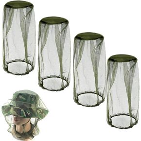 4 Pack Head Net Face Netting Neck Cover Protecting Netting for Outdoor Hiking Camping Climbing Walking