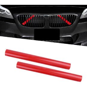 2 PCS Car Grill Inserts Decorative Strip, 12.99In x 1.18In Waterproof ABS Vehicle Front Grill Covers Wrap, Modification Accessories, Compatible with BMW 3 4 5 6 7 Series X1 X2 X3 X4 X5 (Blue)
