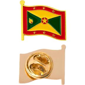 Desert Cactus Grenada Lapel Pin Country Enamel Made of Metal Souvenir Hat Men Women Patriotic (Waving Flag Lapel Pin)