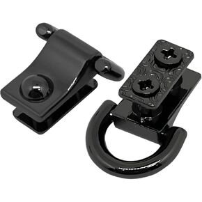 6pcs Screw Rivets D Ring Stud,Screw Buttons for DIY Leather Backpack Handbag Hardware(Black)