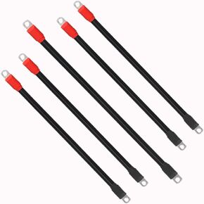 5PCS Golf Cart Battery Cables Compatible with EZGO TXT 36V and 48V 1994-UP 4 Gauge AC/DC Wiring Kit,Flexible Golf Cart Battery Cables Set