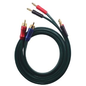 KK Cable C-JN OFC Speaker Wire Pair with RCA Male (Blue & Red) to 2 Pair Banana（4banana） Plugs, C-JN (1M(3.28ft))