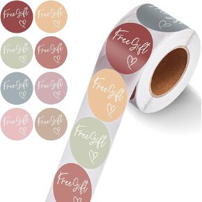 Zonon 1000-piece 1.5-inch Customer Appreciation Stickers - Self-Adhesive Round Labels for Packing, Mailing Envelopes, and Postcards(Rose Red Background)