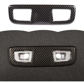 RT-TCZ Carbon Fiber Roof Rear Reading Light Lamp Panel Trim Cover Decoration Interior Accessories Compatible with Chevrolet Silverado 2019-2023,for GMC Sierra 2019-2023