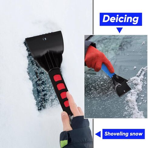 4 Pieces 10 Inch Car Ice Scrapers Frost Snow Scraper Frost Ice Removal Tools Plastic Ice Shovel Scraper with Foam Grip for Car Truck Windshield Home Window in Saudi Arabia