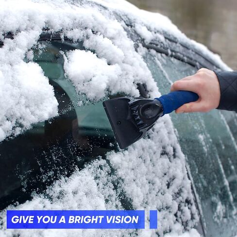 4 Pieces 10 Inch Car Ice Scrapers Frost Snow Scraper Frost Ice Removal Tools Plastic Ice Shovel Scraper with Foam Grip for Car Truck Windshield Home Window in Saudi Arabia