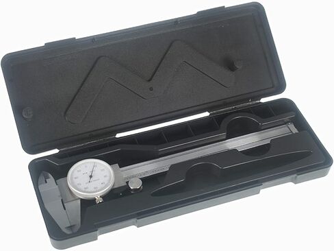 6in Dial Caliper Measuring Tool, Hardened Stainless Steel Metal, 0.001in Graduation, Measure Inside Outside Dimensions and Depth, with Carry Case in Saudi Arabia