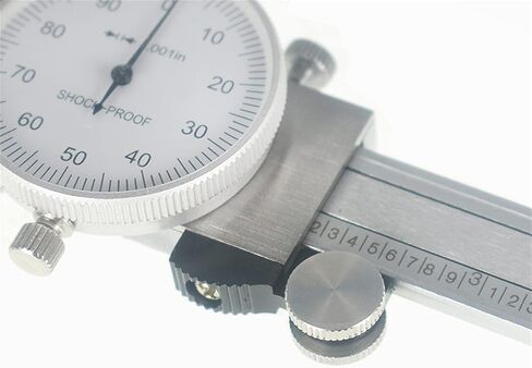 6in Dial Caliper Measuring Tool, Hardened Stainless Steel Metal, 0.001in Graduation, Measure Inside Outside Dimensions and Depth, with Carry Case in Saudi Arabia