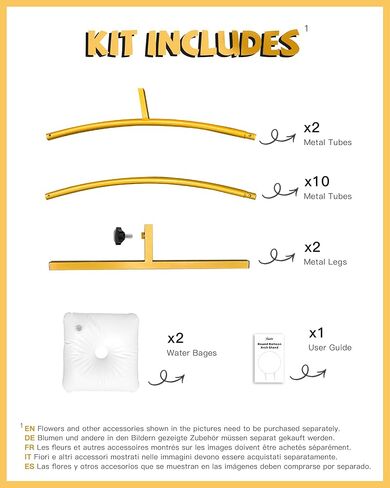 YALLOVE Round Balloon Arch Kit, 7.2 Feet Balloon Hoop Stand, Gold Metal Balloon Circle Frame, Big Size Backdrop Stand for Birthday, Wedding, Baby Shower, Grad Party Decoration in Saudi Arabia