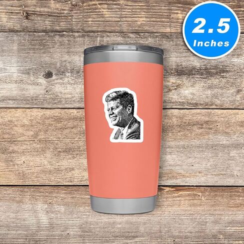 ملصقات JFK التاريخية - 3 عبوات - مجموعة من ملصقات الكمبيوتر المحمول الفينيل مقاس 2.5 و3 و4 بوصة - لأجهزة الكمبيوتر المحمول والهاتف وزجاجة المياه والسيارة والمزيد (3 عبوات) S82324-3Pack in Saudi Arabia