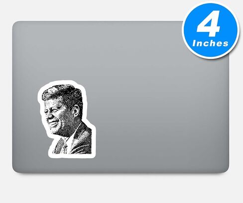 ملصقات JFK التاريخية - 3 عبوات - مجموعة من ملصقات الكمبيوتر المحمول الفينيل مقاس 2.5 و3 و4 بوصة - لأجهزة الكمبيوتر المحمول والهاتف وزجاجة المياه والسيارة والمزيد (3 عبوات) S82324-3Pack in Saudi Arabia