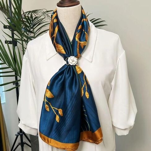 K-Elewon Large Square Scarf 43" Silk Scarf Fashion Scarves Silk Feeling Hair Wrapping Scarfs Night Sleeping Headscarf in Saudi Arabia