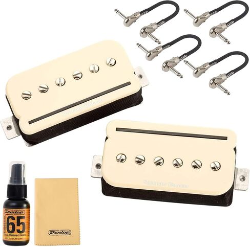 Briskdrop Seymour Duncan SHPR-1s P-Rails Set - Bundled with 4 MXR Patch Cables and Dunlop Polishing Kit (cream) in Saudi Arabia