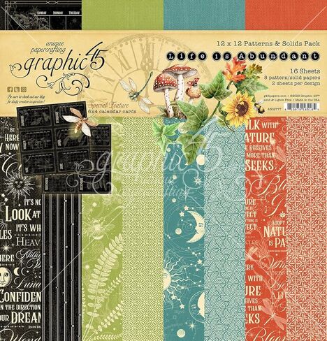 مجموعة رسومات مكونة من 45 مجموعة مقاس 30.48 سم × 30.48 سم - الحياة مليئة بالأنماط والمواد الصلبة in Kuwait