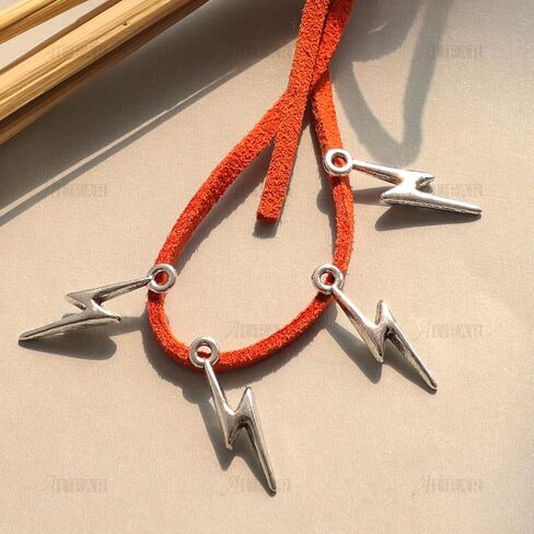 AUEAR, Flash Shape Charms Lightning Bolt Pendants Alloy Charm for Jewelry Making Supply Bracelet Necklace Earrings DIY Crafting Antiqued in Saudi Arabia