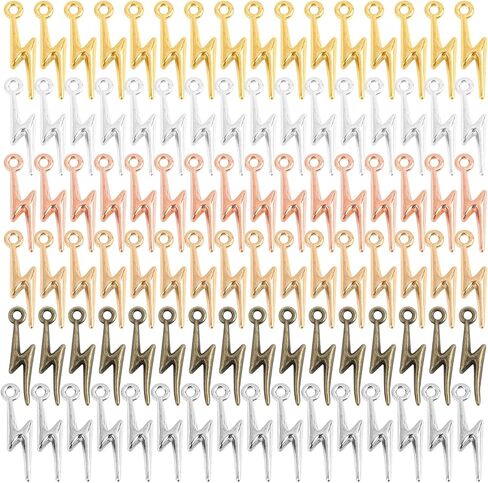 AUEAR, Flash Shape Charms Lightning Bolt Pendants Alloy Charm for Jewelry Making Supply Bracelet Necklace Earrings DIY Crafting Antiqued in Saudi Arabia