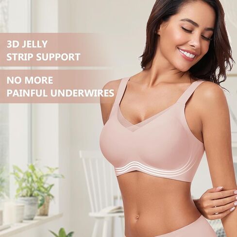 WOWENY Wireless Bras for Women no Underwire Push Up Bra Comfort Seamless Full Coverage Bralettes with Support Everyday Bra in Kuwait