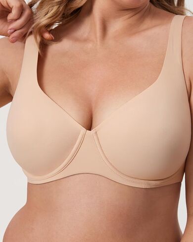 حمالة صدر نسائية من DELIMIRA Confishape Balconette داعمة مقاس كبير ورقبة سكوب وسلك سفلي تغطية كاملة حمالات صدر غير مبطنة in Kuwait