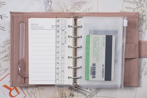 Moterm 2 PCs Page Lifter(Transparent Separator), 1 PC Bookmark Ruler, 1 PC PVC Storage Card Holder and 1 PC Zipper Bag for A5 Planner in Kuwait