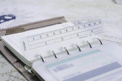 Moterm 2 PCs Page Lifter(Transparent Separator), 1 PC Bookmark Ruler, 1 PC PVC Storage Card Holder and 1 PC Zipper Bag for A5 Planner in Kuwait